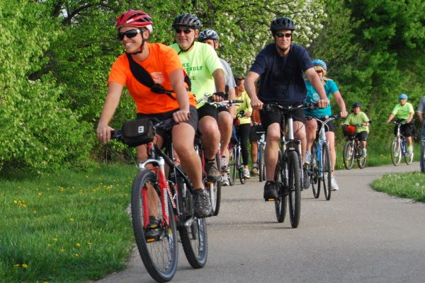 bike riders on a trek the trails ride